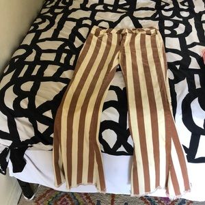 Show Me Your Mumu Striped Flared Jeans